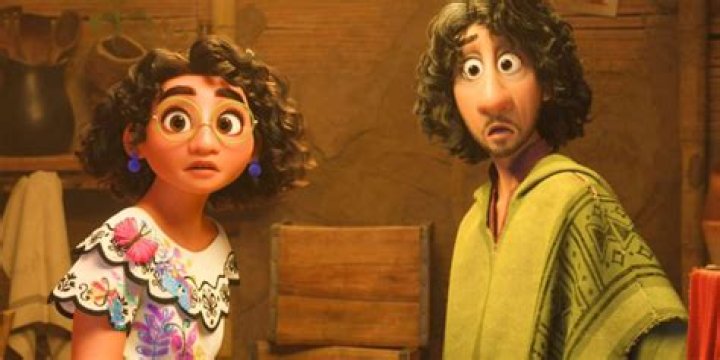 Bruno and Mirabel looking at something in Encanto.