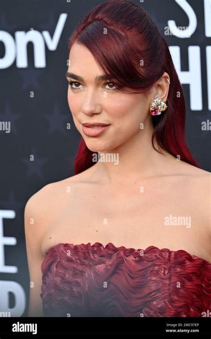Dua Lipa at The 29th Critics' Choice Awards held at The Barker Hangar on January 14, 2024 in Santa Monica, California.